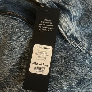 Fashion Nova Blue Straight Leg Jeans